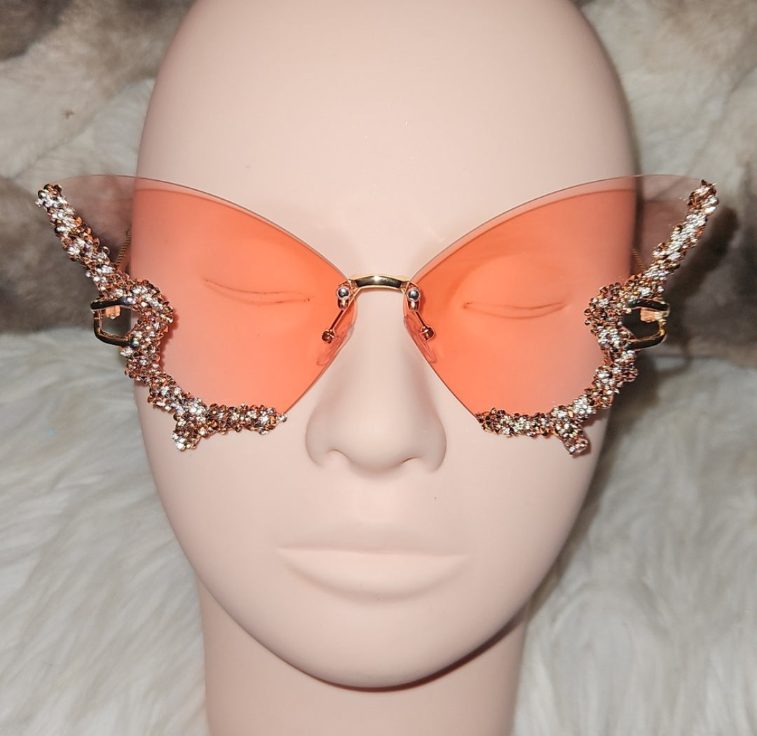 Y2K Butterfly Rhinestone Sunglasses