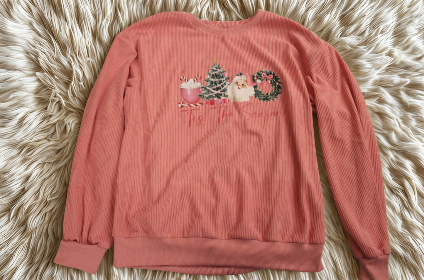 Sugarberry Santa Season Crewneck — Ribbed Knit Holiday Sweater