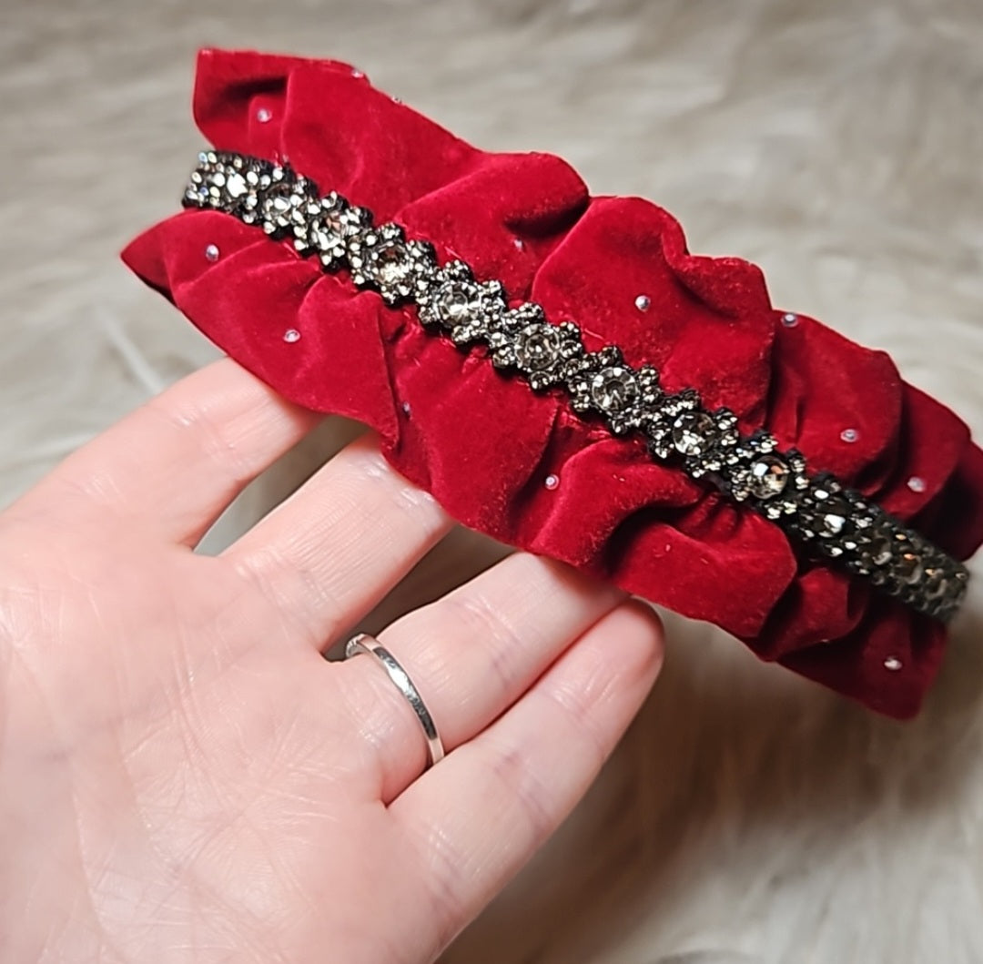 Velvet Rhinestone Headband