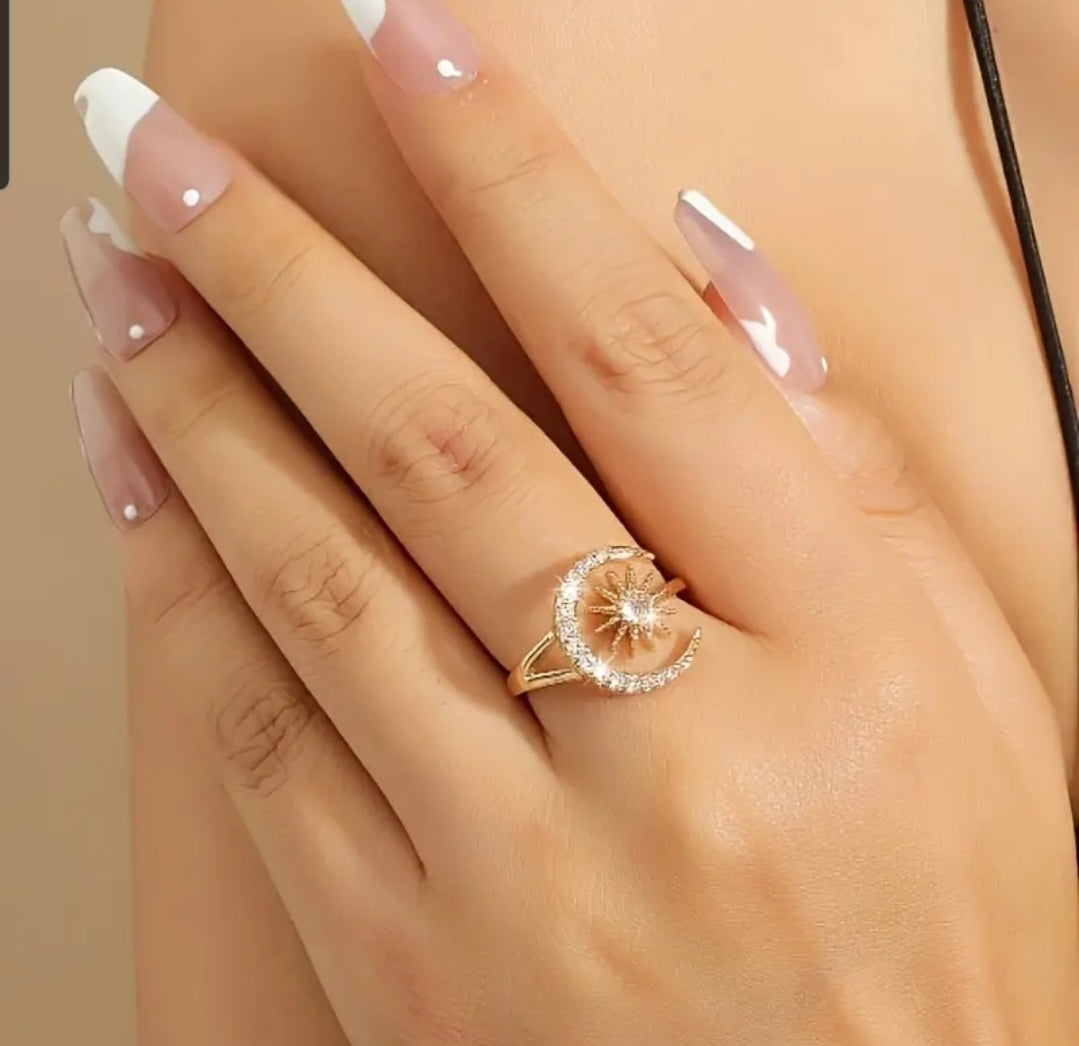 Golden Crescent Ring