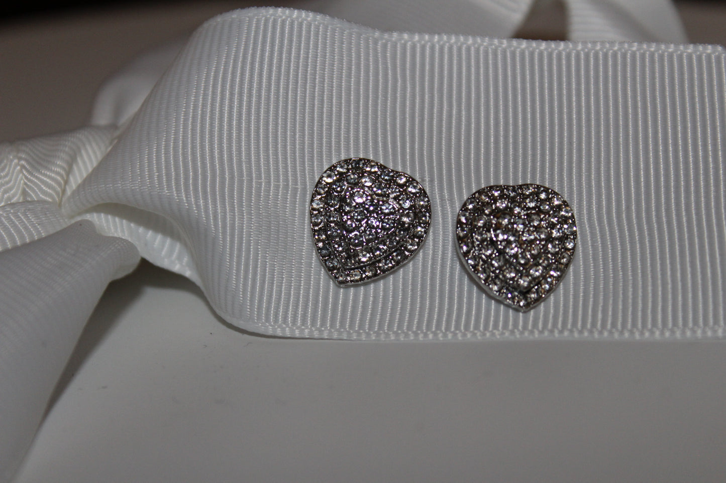 Crystal Crush Heart Studs β Silver