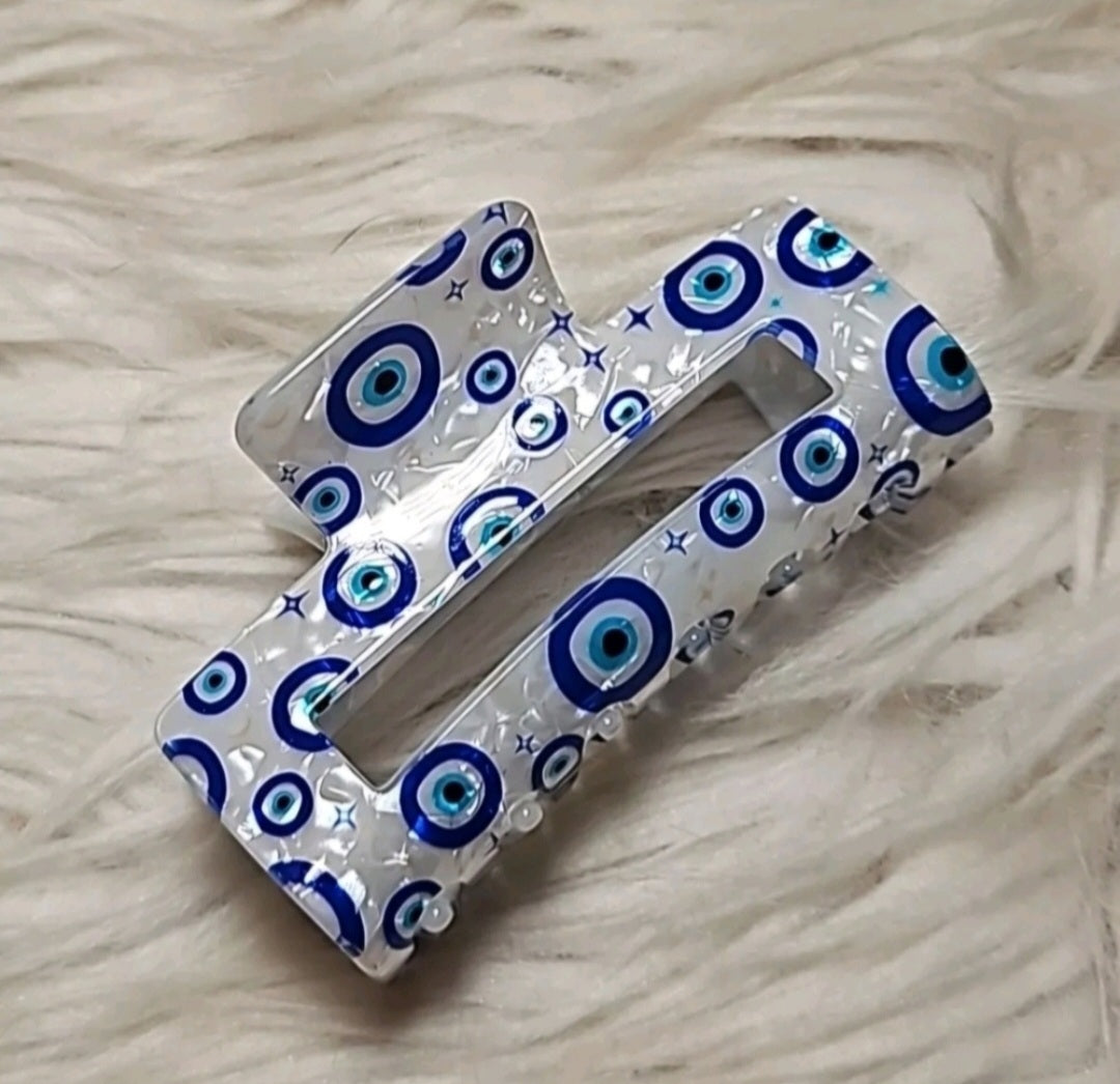 🧿 Evil Eye Celestial Hair Claw Clip