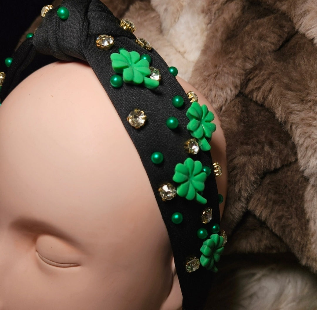 Lucky Clover Embellished Headband