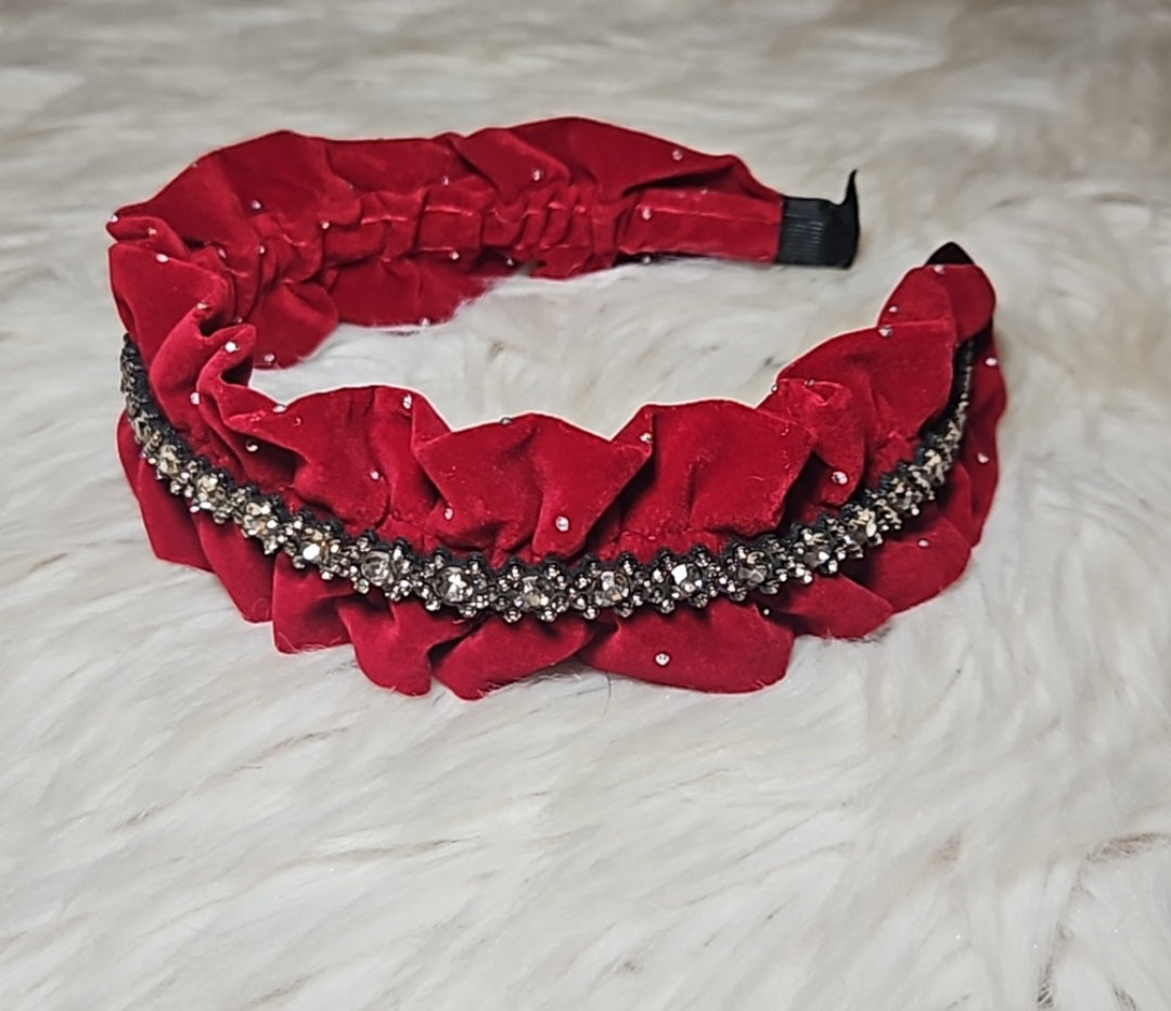 Velvet Rhinestone Headband
