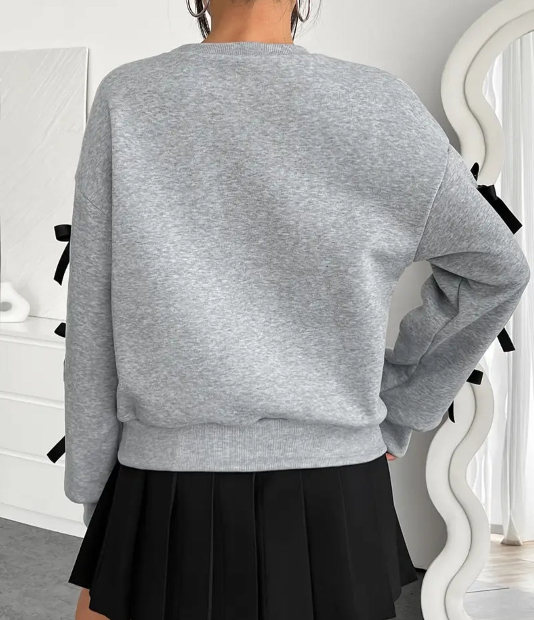 Coquette Ribbon Crewneck