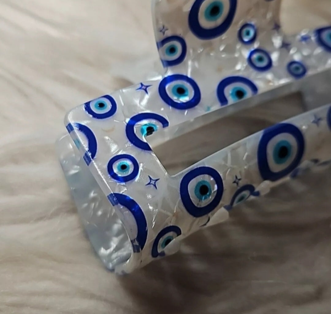 🧿 Evil Eye Celestial Hair Claw Clip