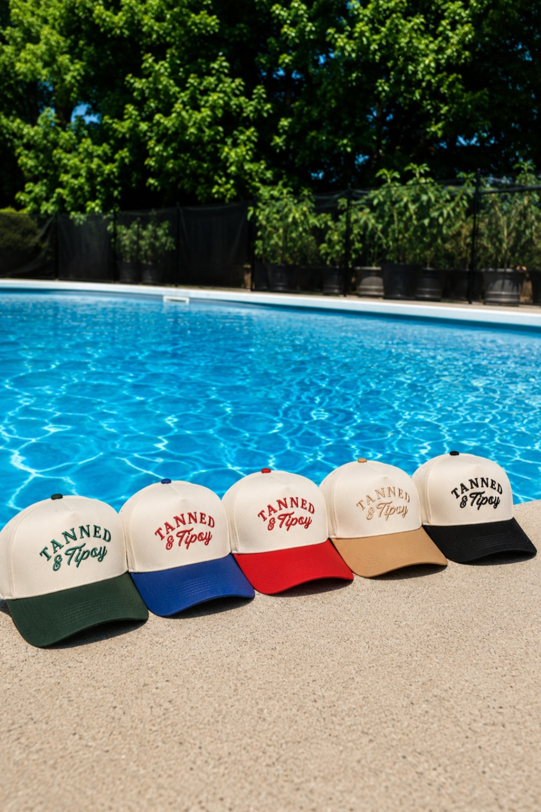 Tanned & Tipsy Embroidered Trucker Hat | Adjustable Snapback