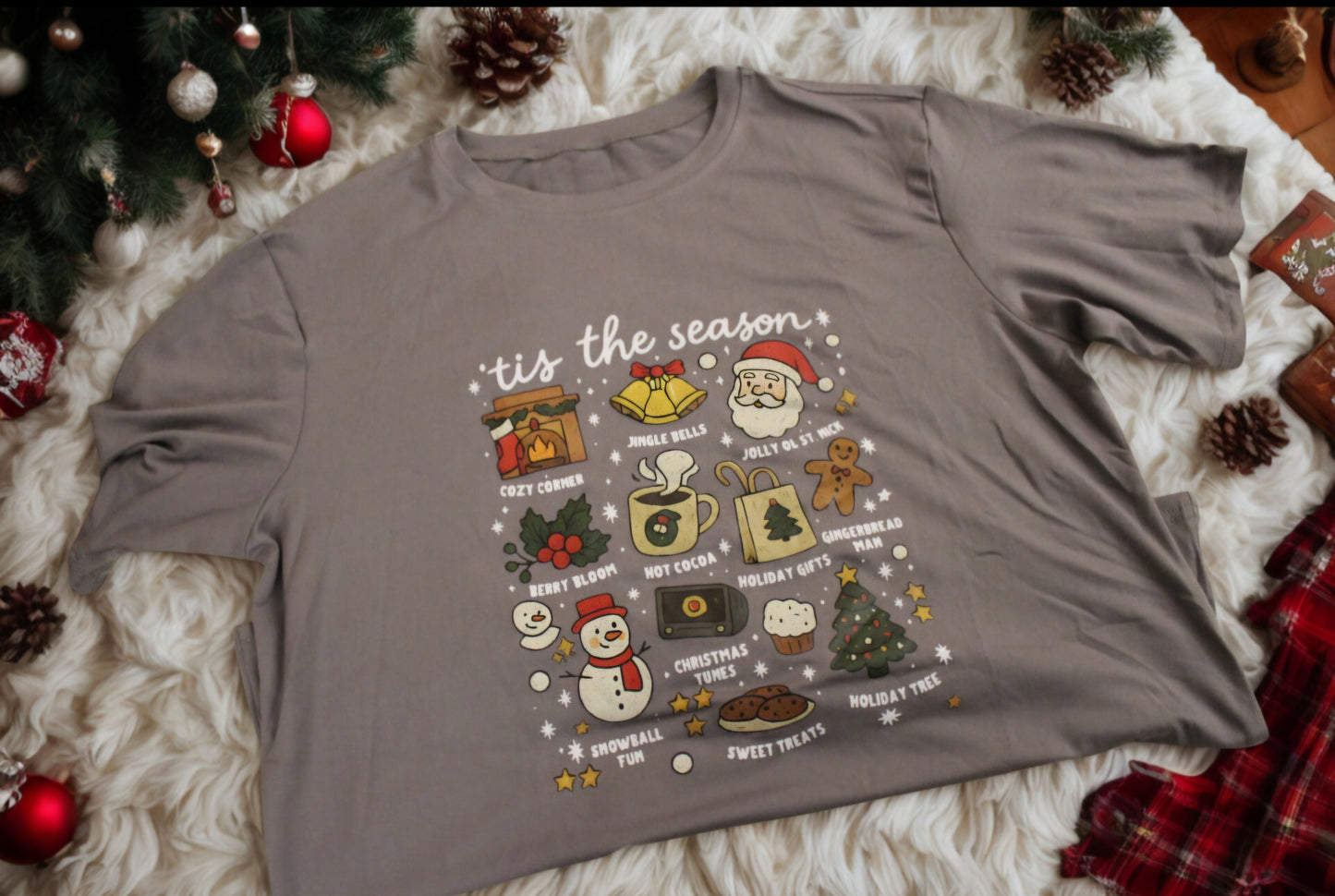’Tis The Season Holiday Checklist Tee — Frosted Cocoa