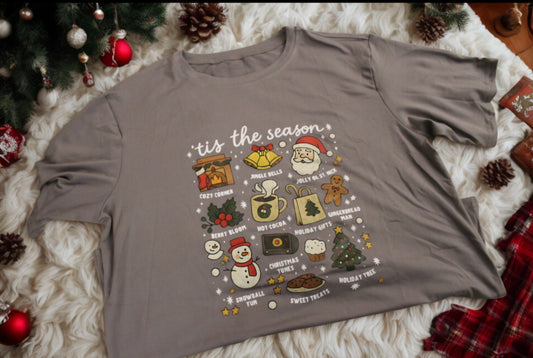 ’Tis The Season Holiday Checklist Tee — Frosted Cocoa