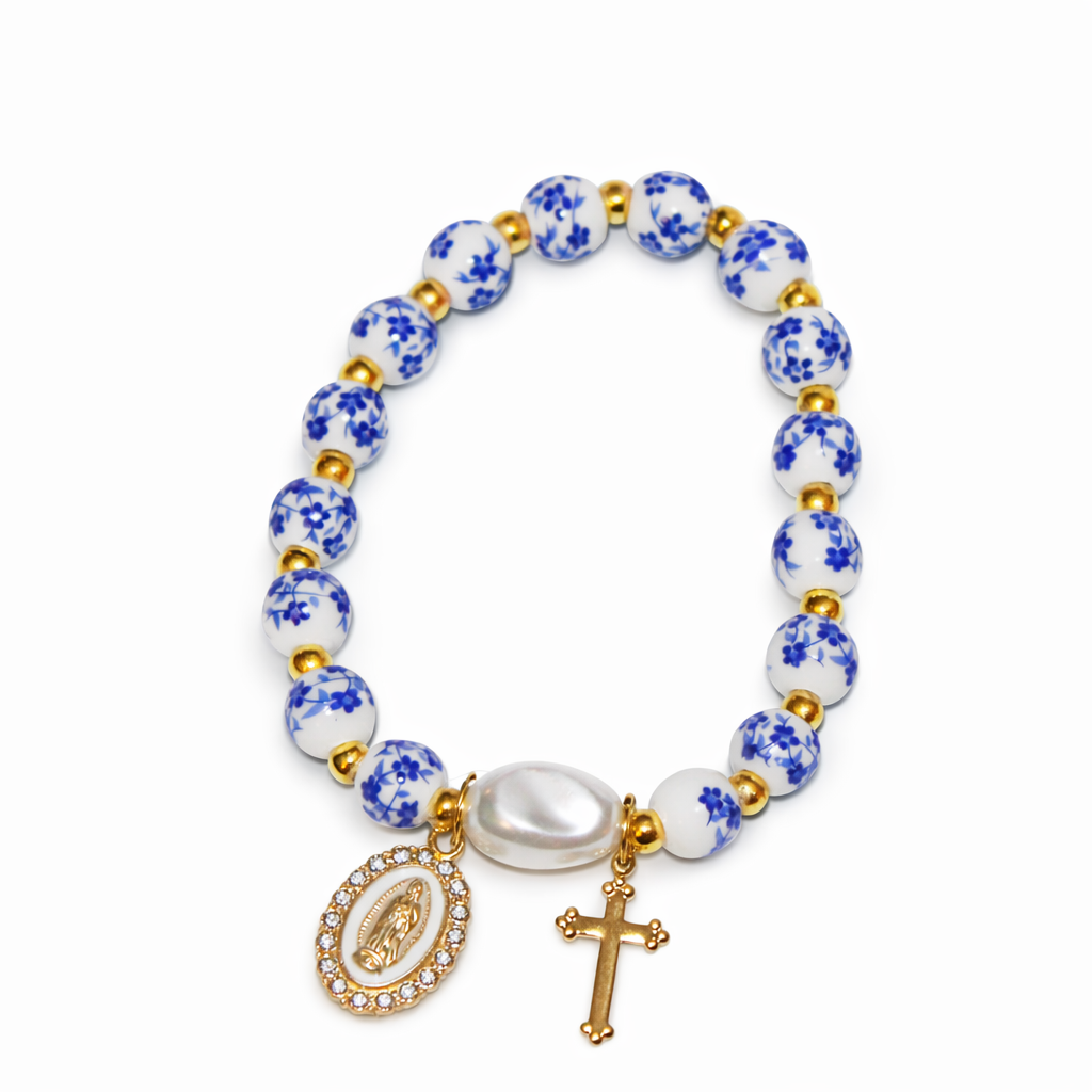 Divine Bloom Beaded Bracelet