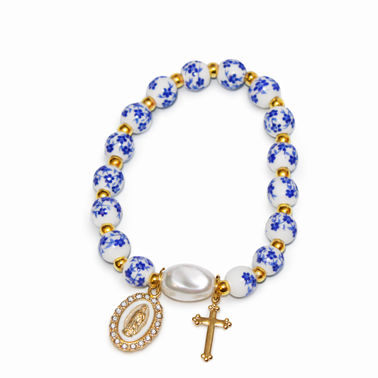 Divine Bloom Beaded Bracelet