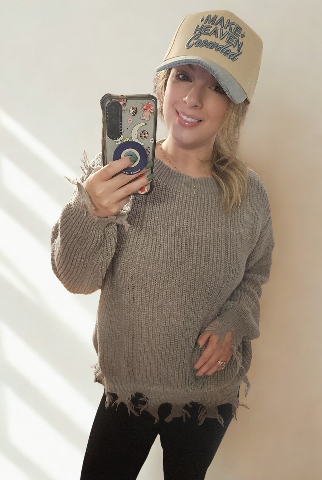 Cozy Aura Distressed Sweater