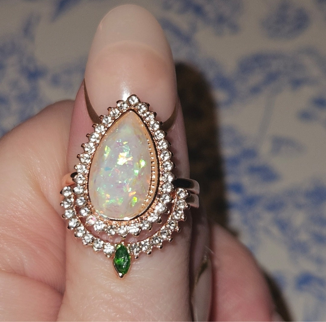 Celestial Opal Duo Ring
