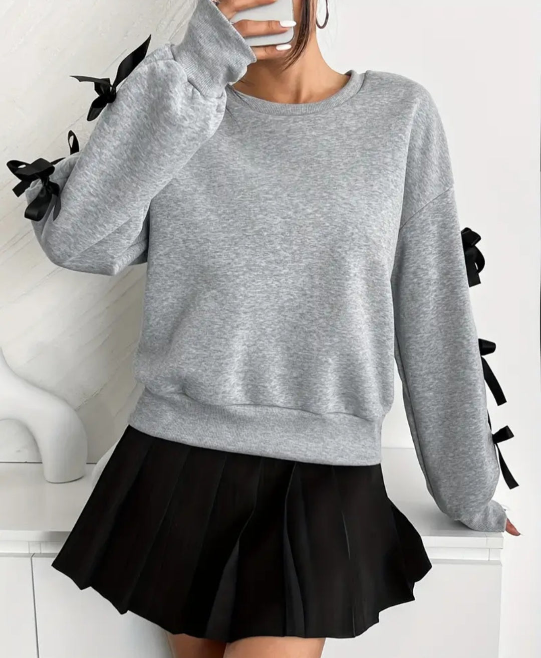 Coquette Ribbon Crewneck