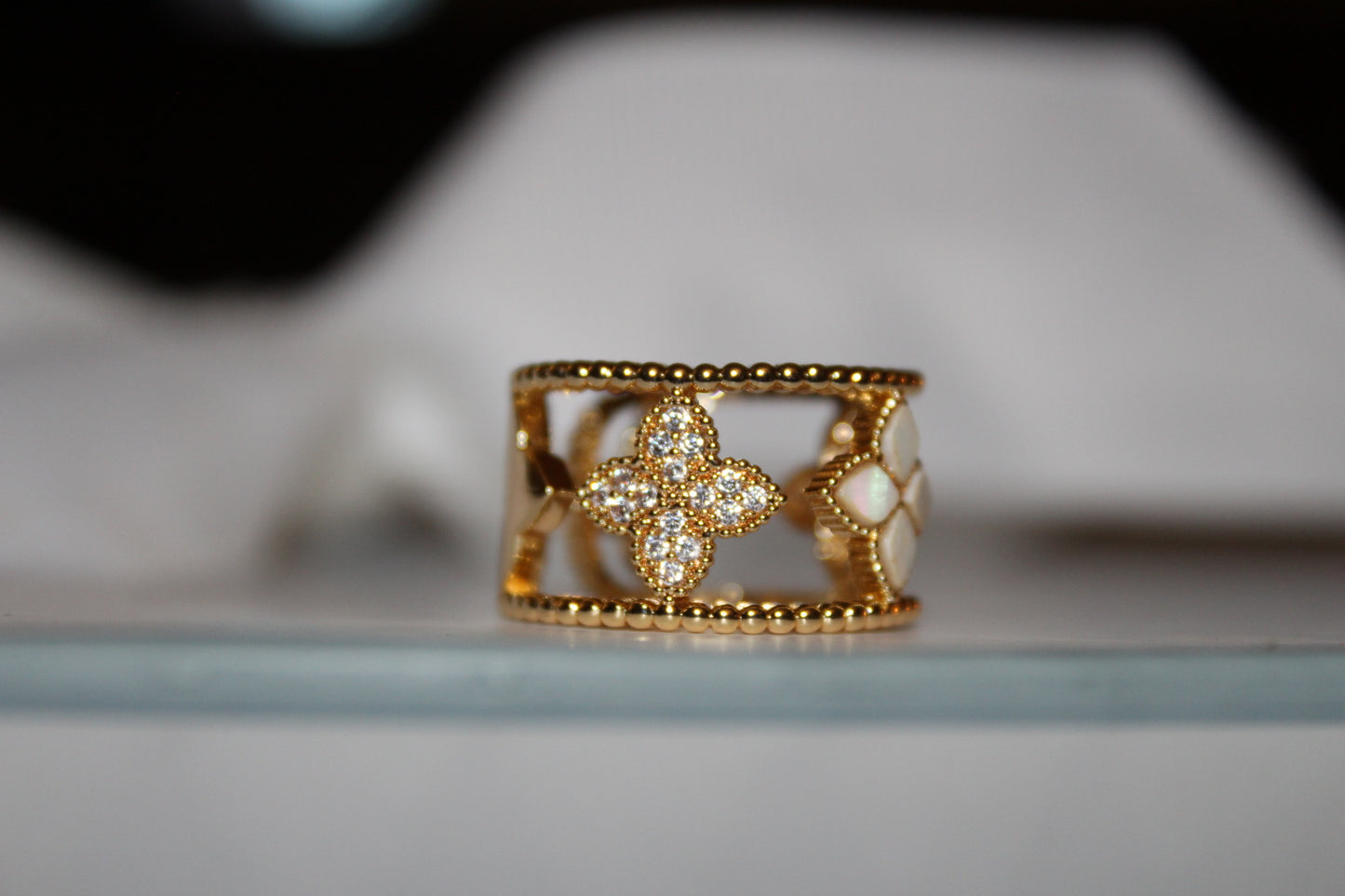 Petal Aura Adjustable Ring