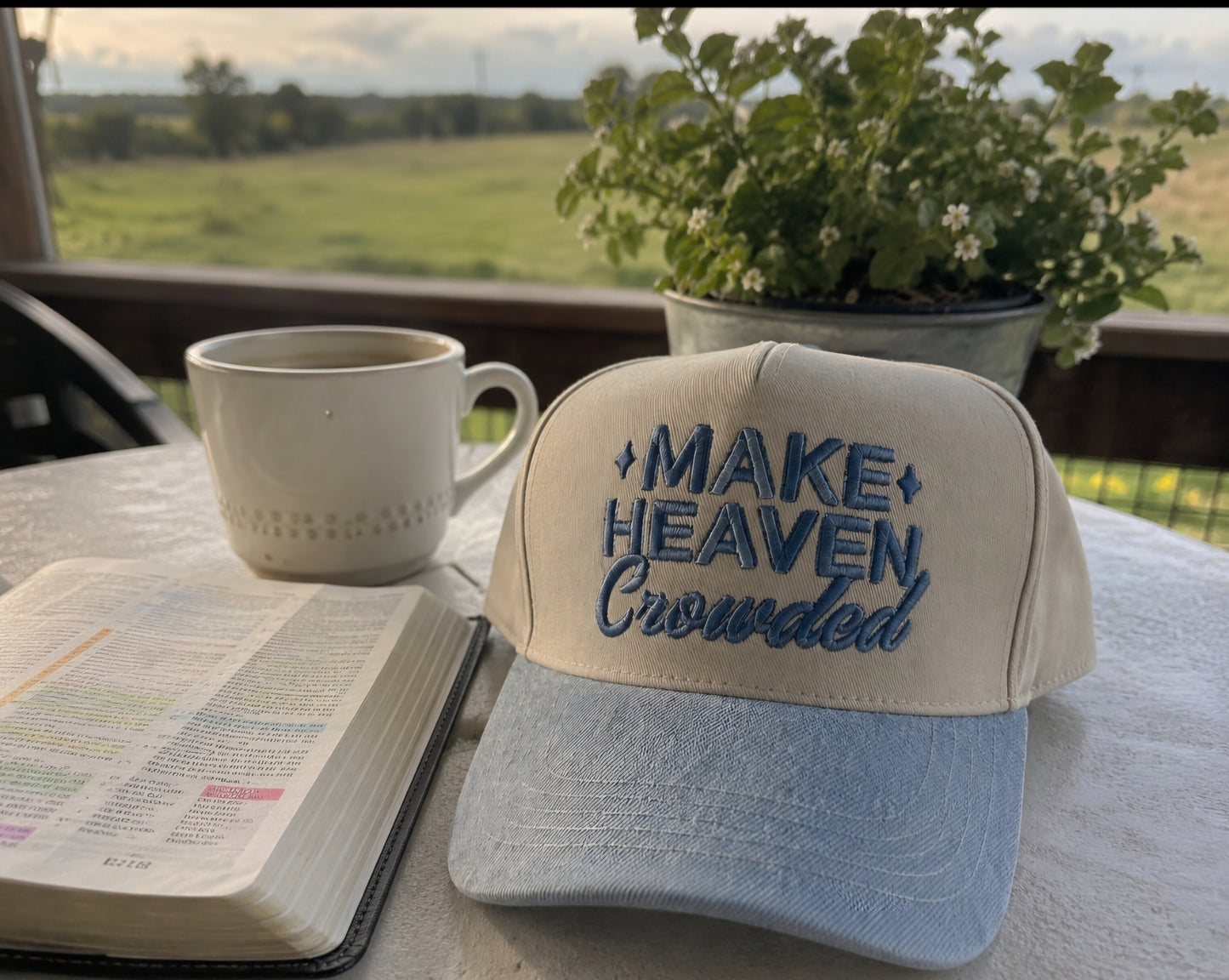 Make Heaven Crowded - Denim Vintage Trucker Hat