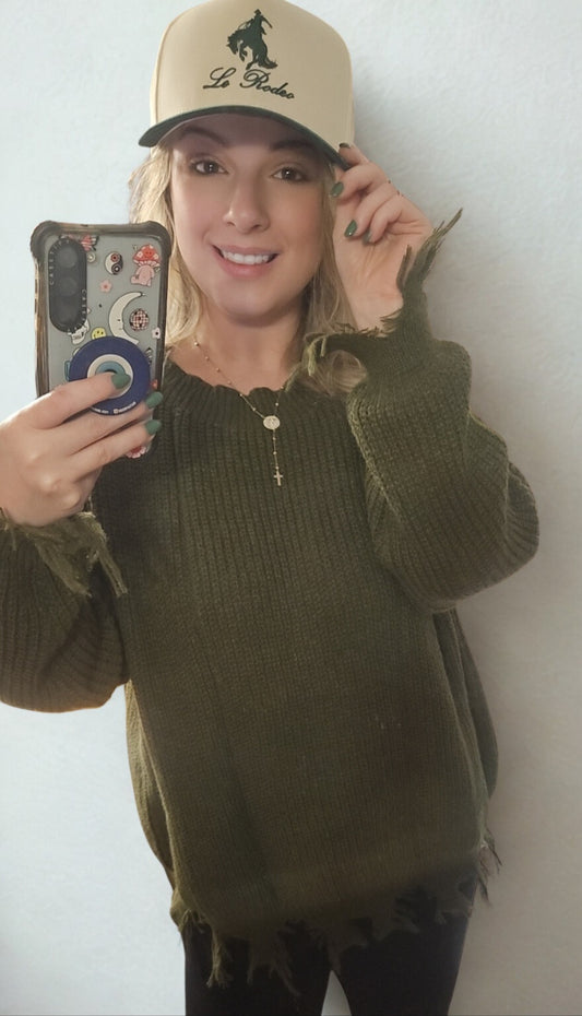 Cozy Aura Distressed Sweater