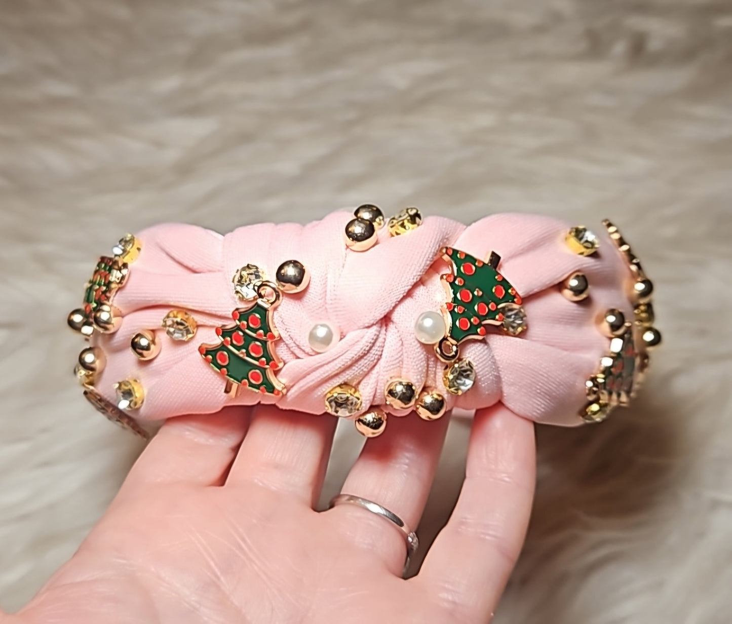 Holiday Cheer Headband | Pink Frost Edition