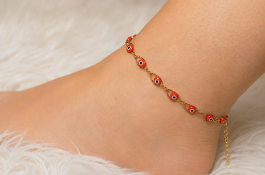 Evil Eye Stainless Steel Anklet | Protect Your Energy Collection