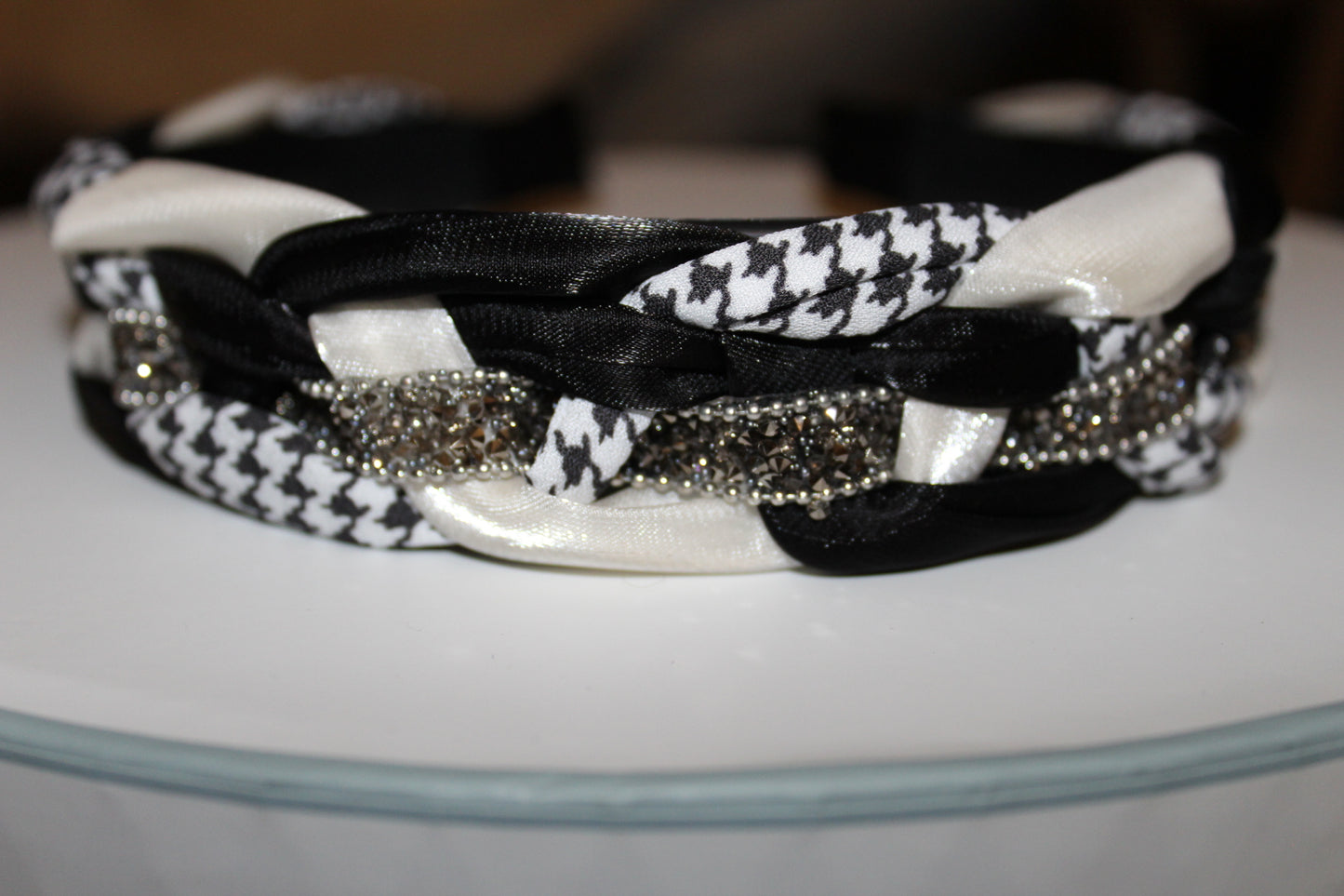 Glam Noir Braided Headband