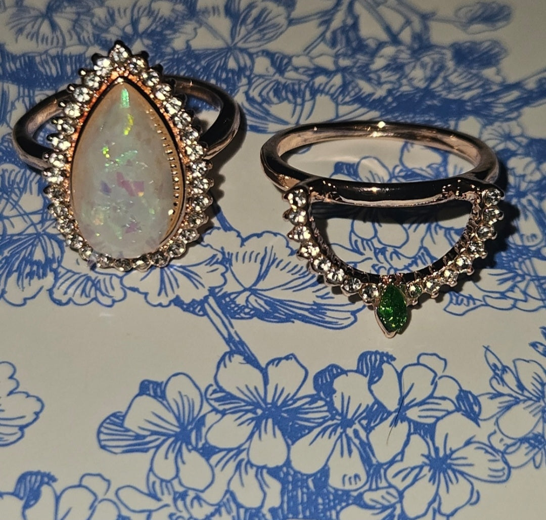 Celestial Opal Duo Ring