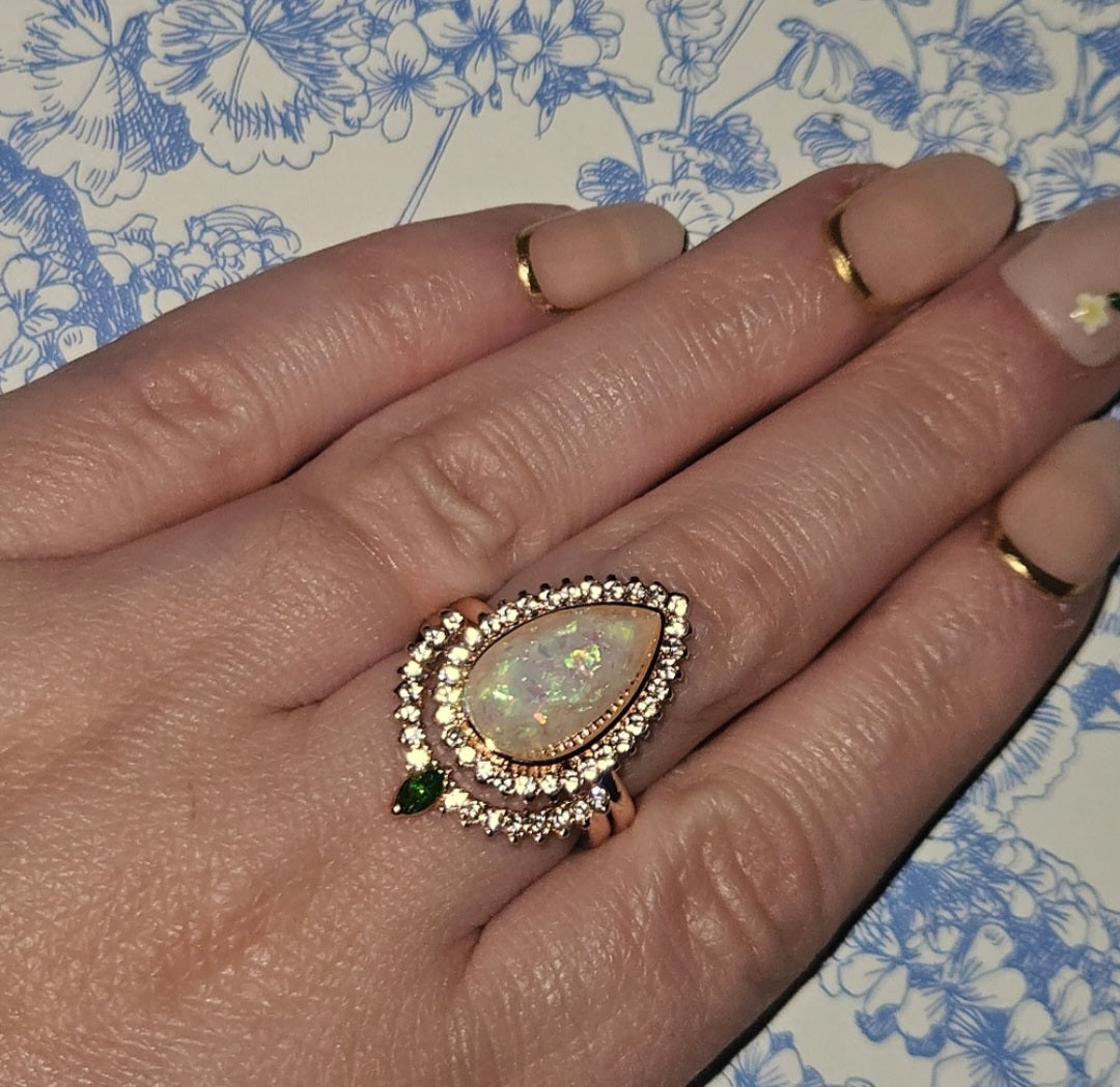 Celestial Opal Duo Ring