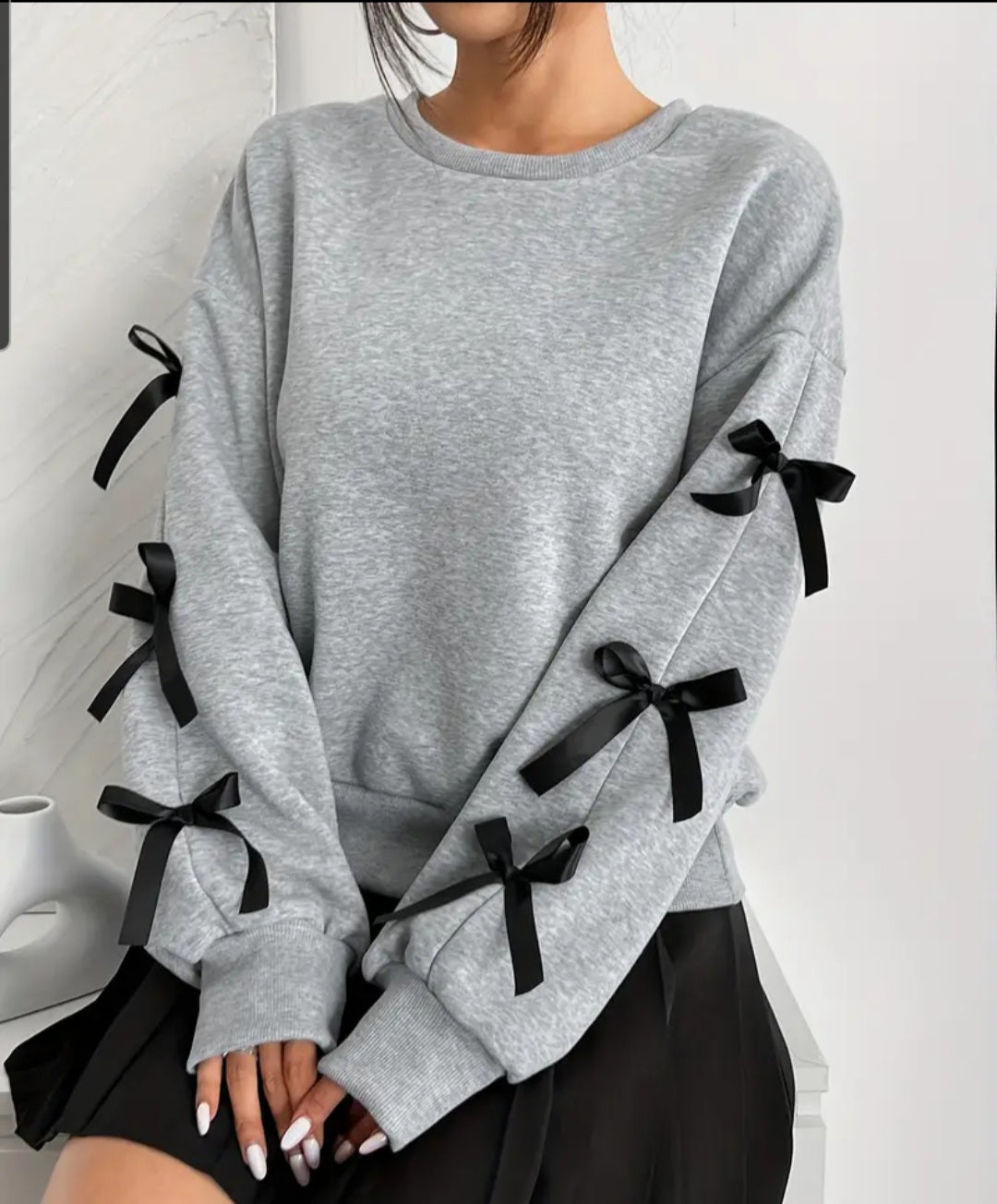 Coquette Ribbon Crewneck