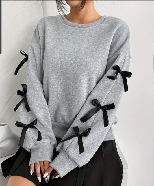 Coquette Ribbon Crewneck