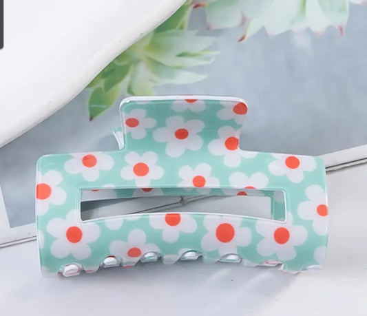 Mint Mirage Daisy Hair Clip