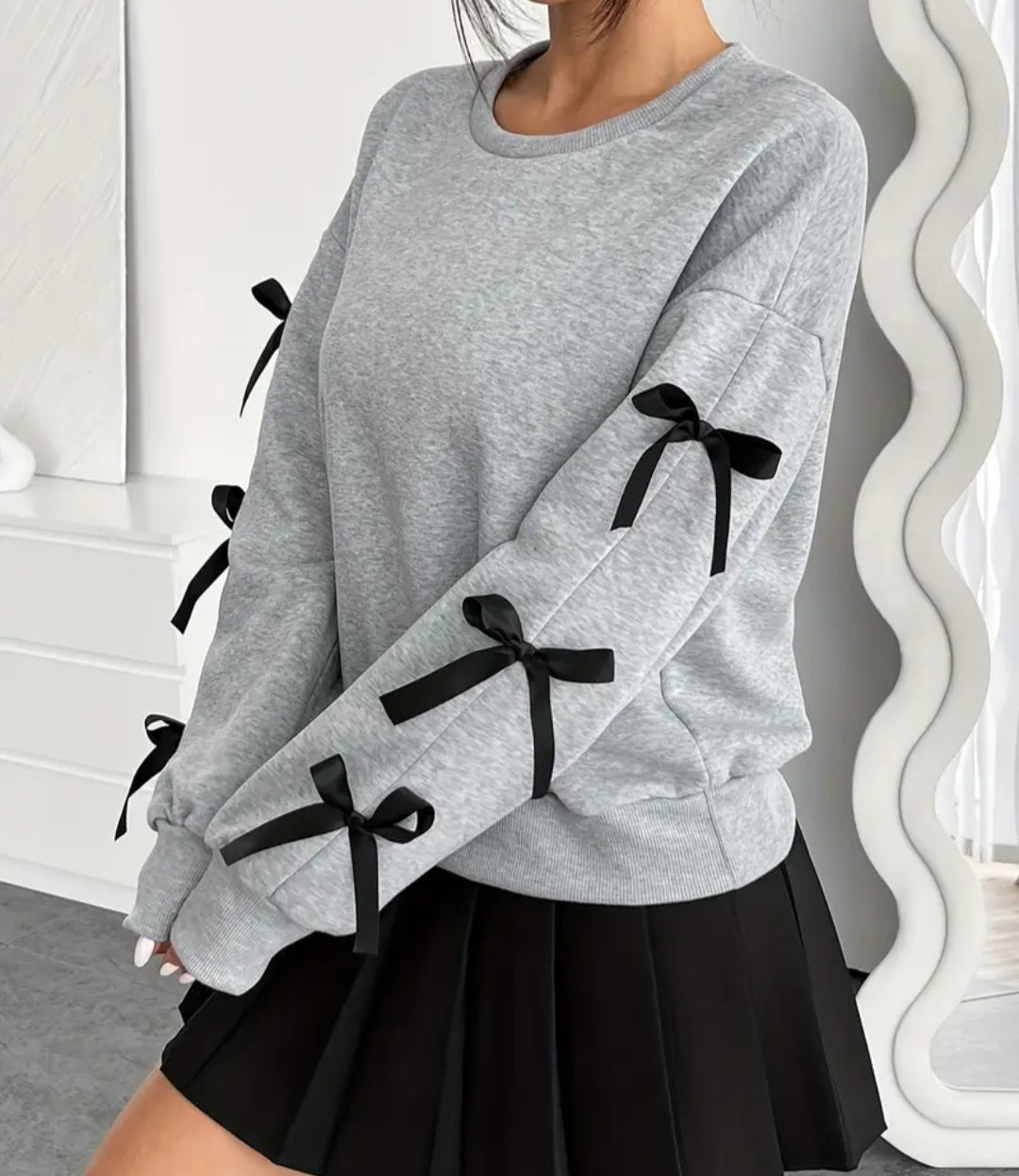 Coquette Ribbon Crewneck