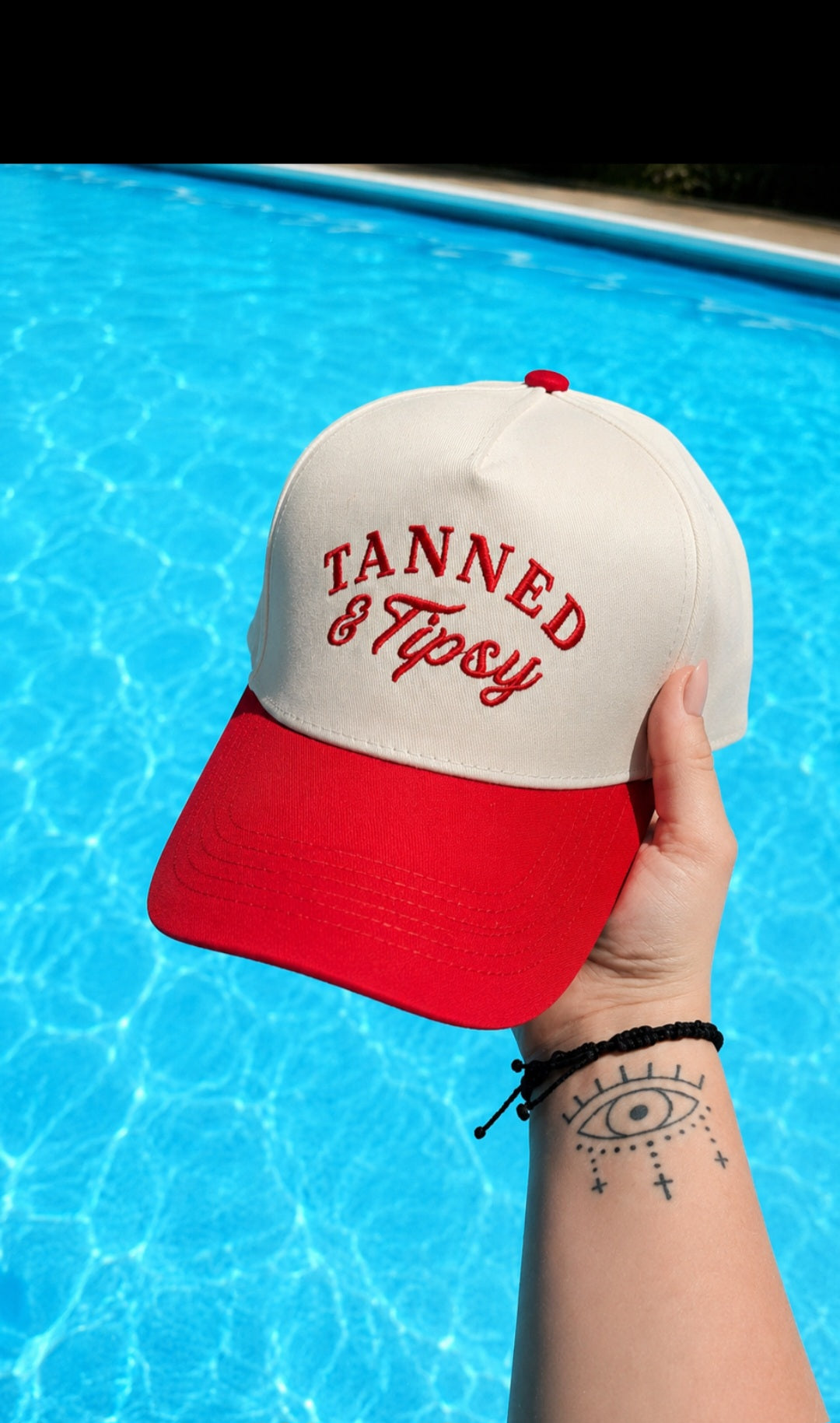 Tanned & Tipsy Embroidered Trucker Hat | Adjustable Snapback