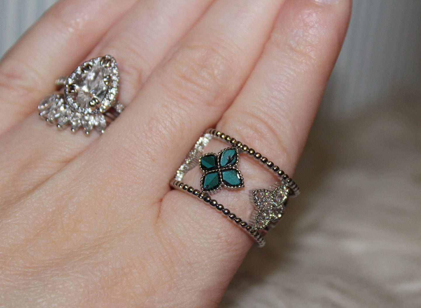 Petal Aura Adjustable Ring