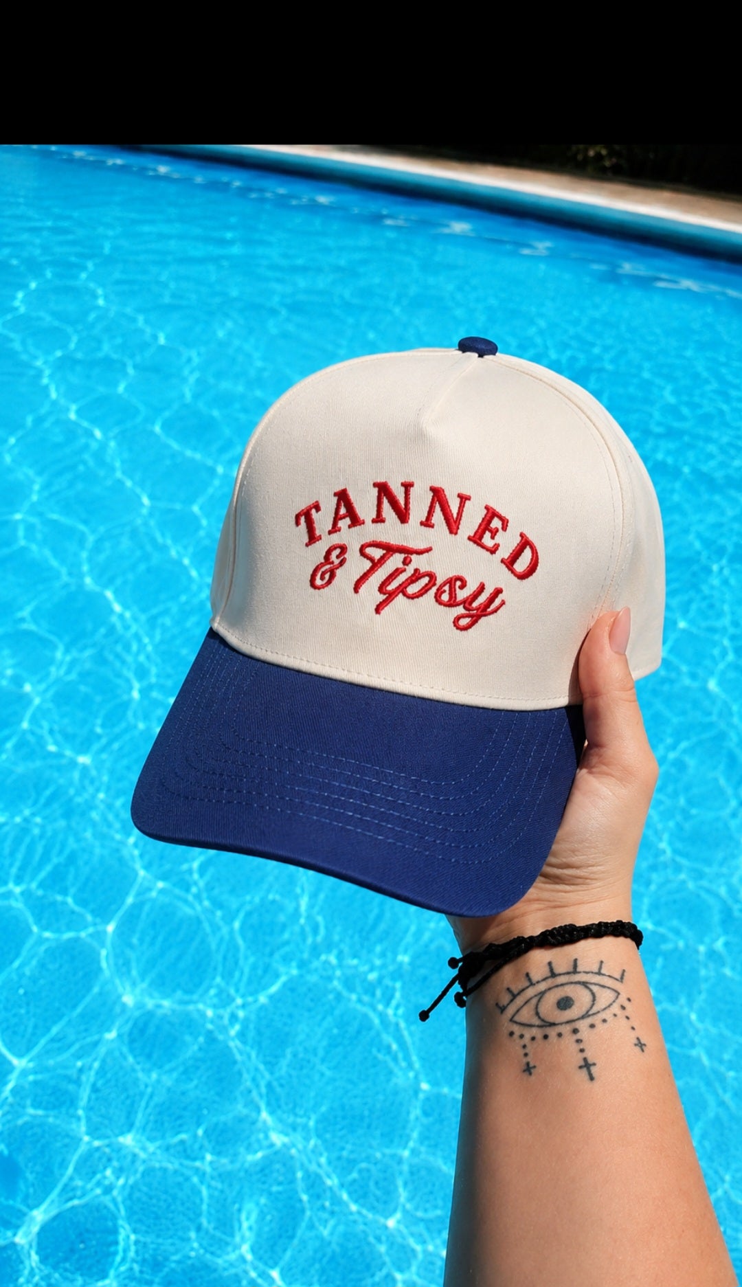 Tanned & Tipsy Embroidered Trucker Hat | Adjustable Snapback