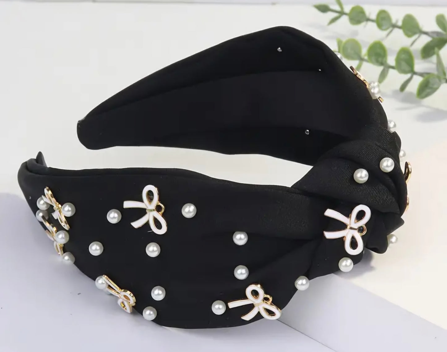 Bow & Pearl Headband