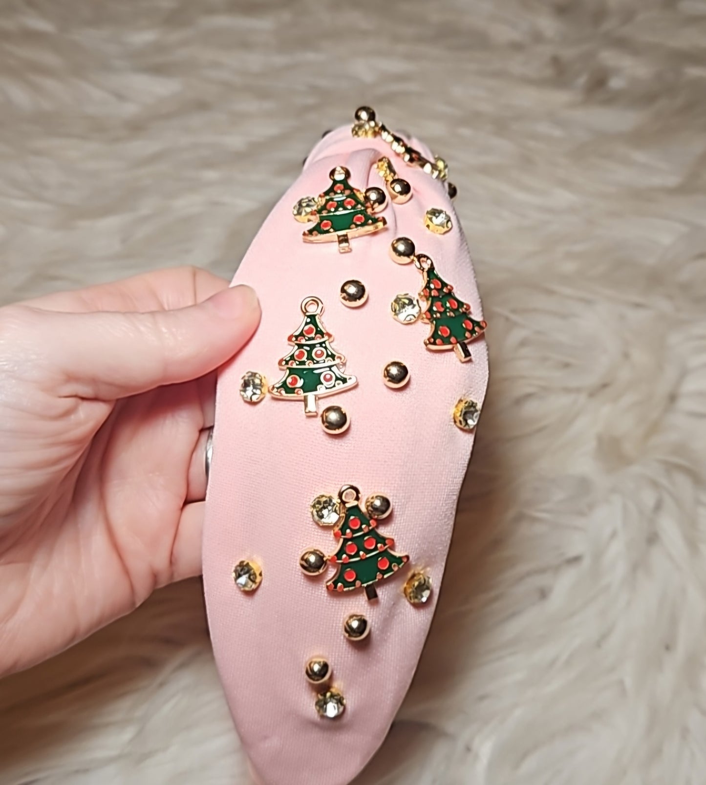 Holiday Cheer Headband | Pink Frost Edition