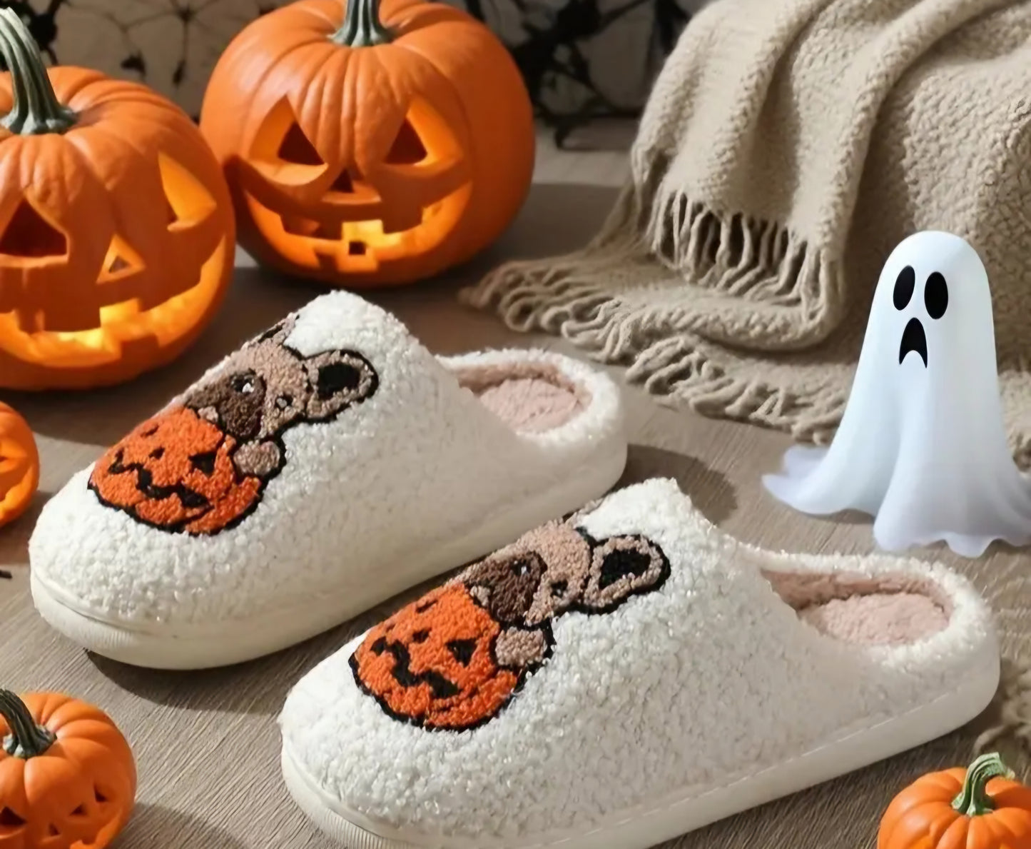 Frenchie Halloween Slippers