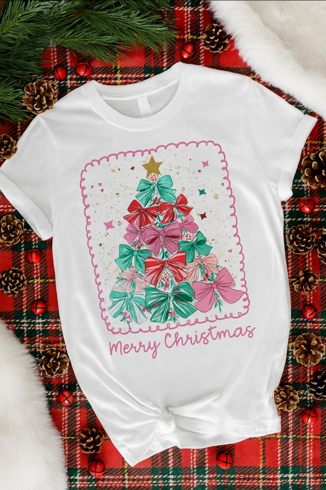 The Bow Belle Christmas Tee