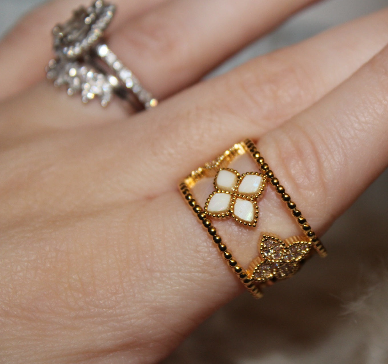 Petal Aura Adjustable Ring