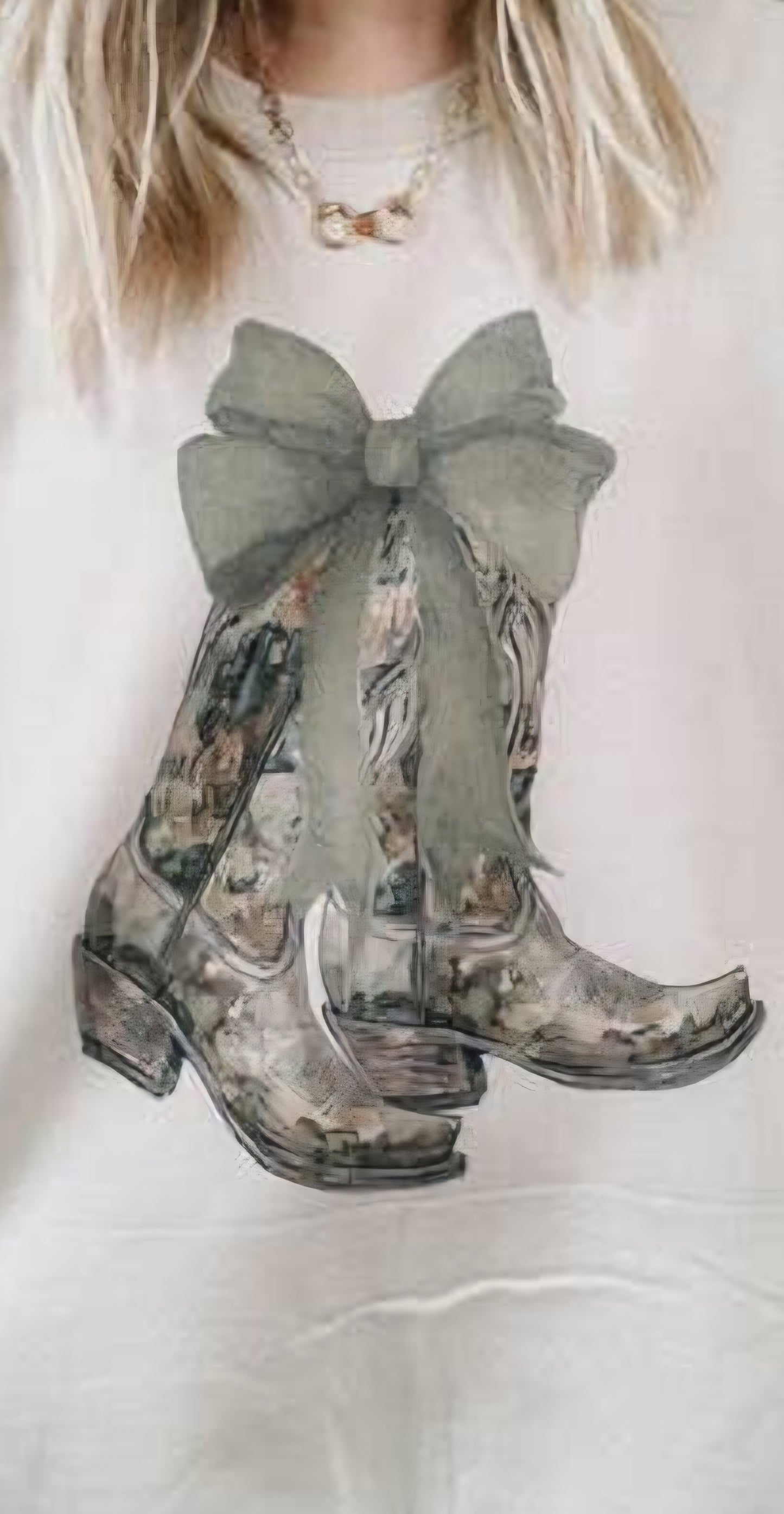 Camo Coquette Boots Tee