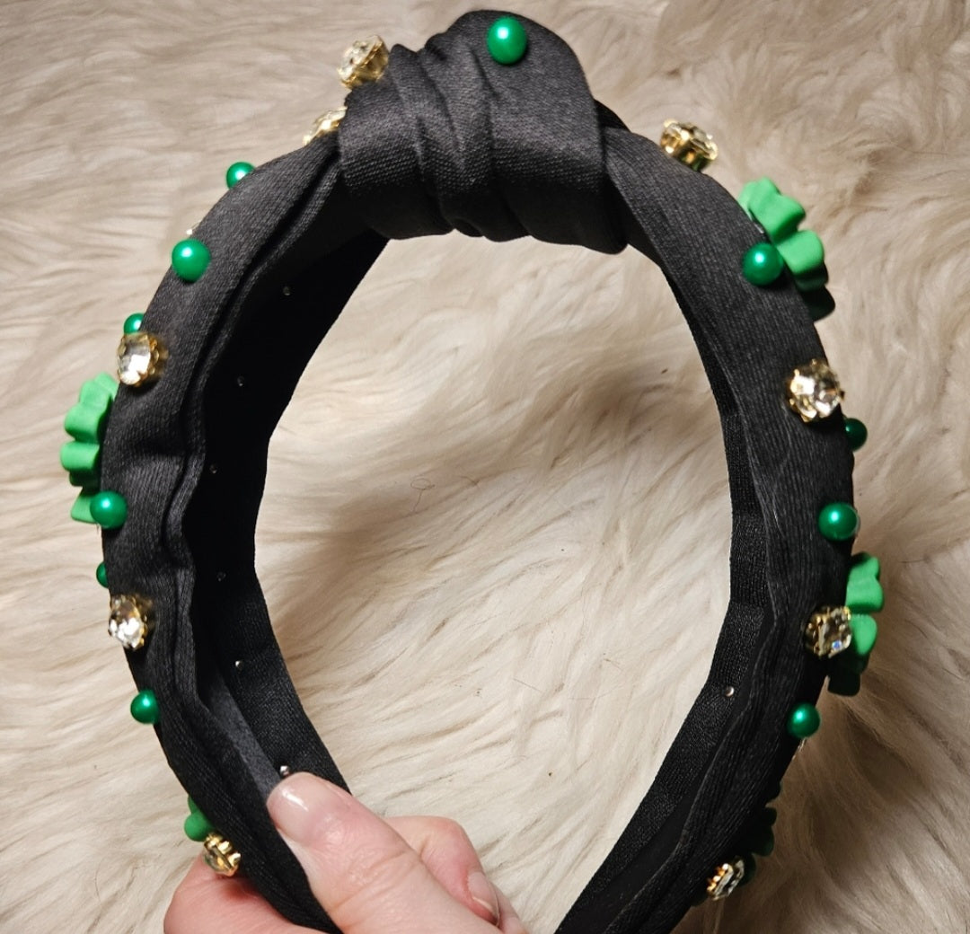 Lucky Clover Embellished Headband