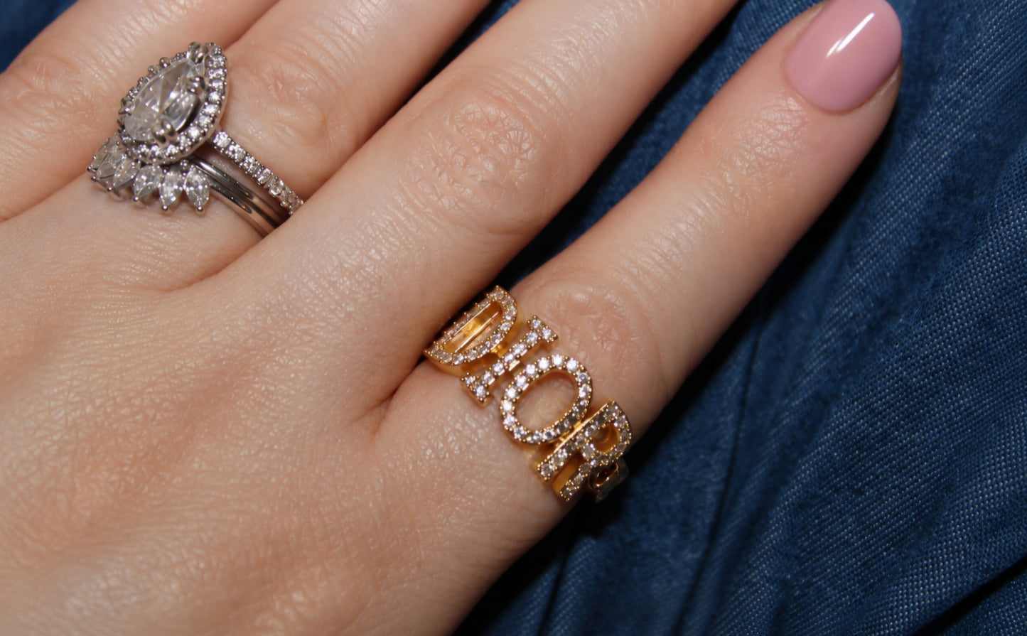 Aura Monogram Ring