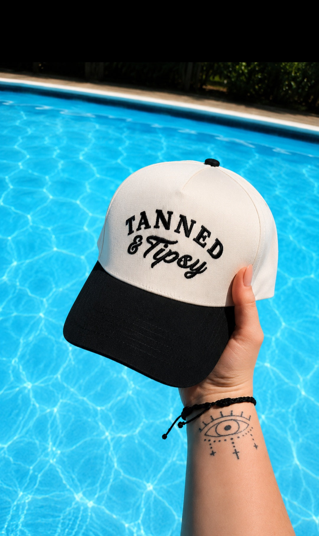 Tanned & Tipsy Embroidered Trucker Hat | Adjustable Snapback