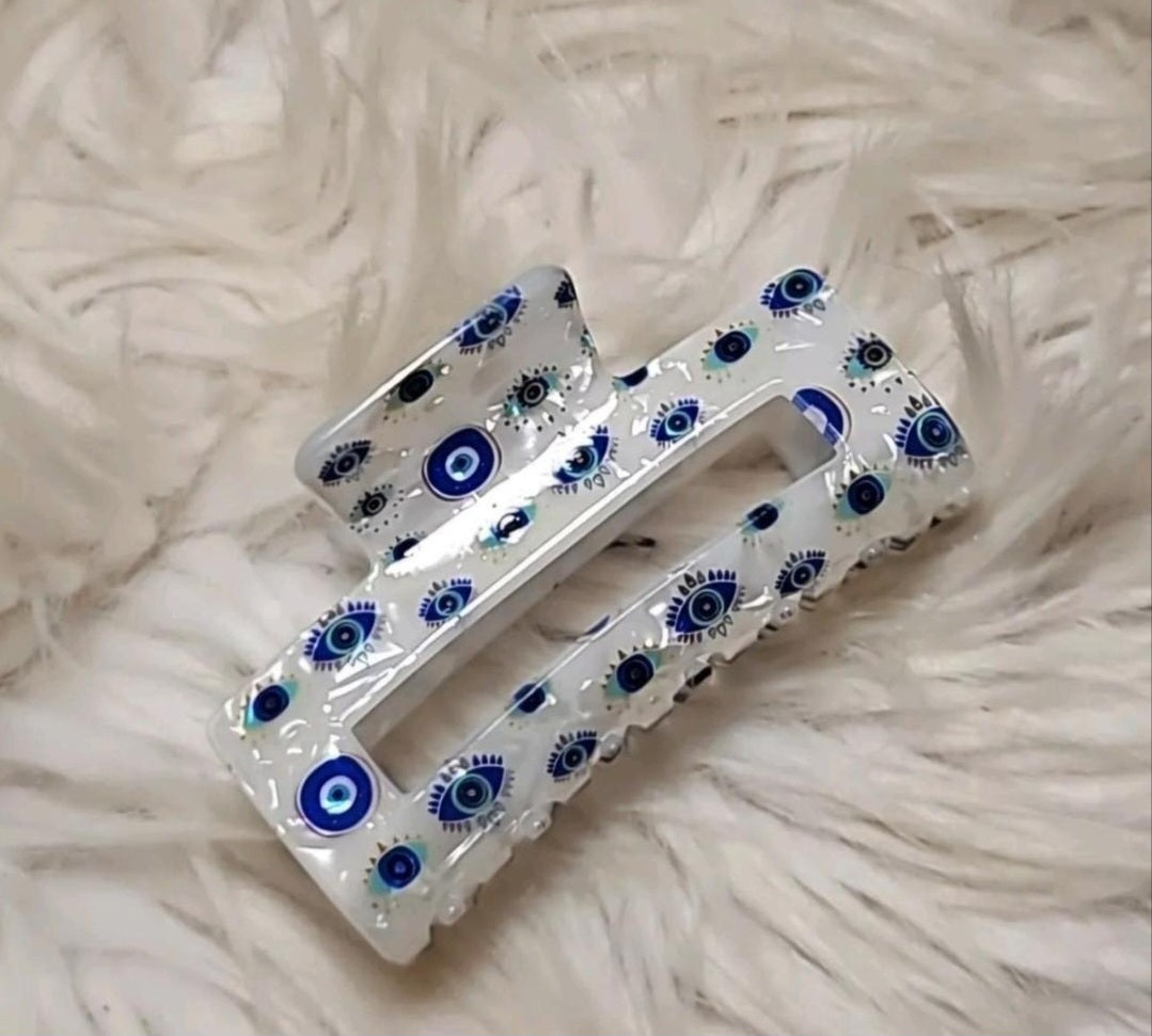 🧿 Evil Eye Celestial Hair Claw Clip
