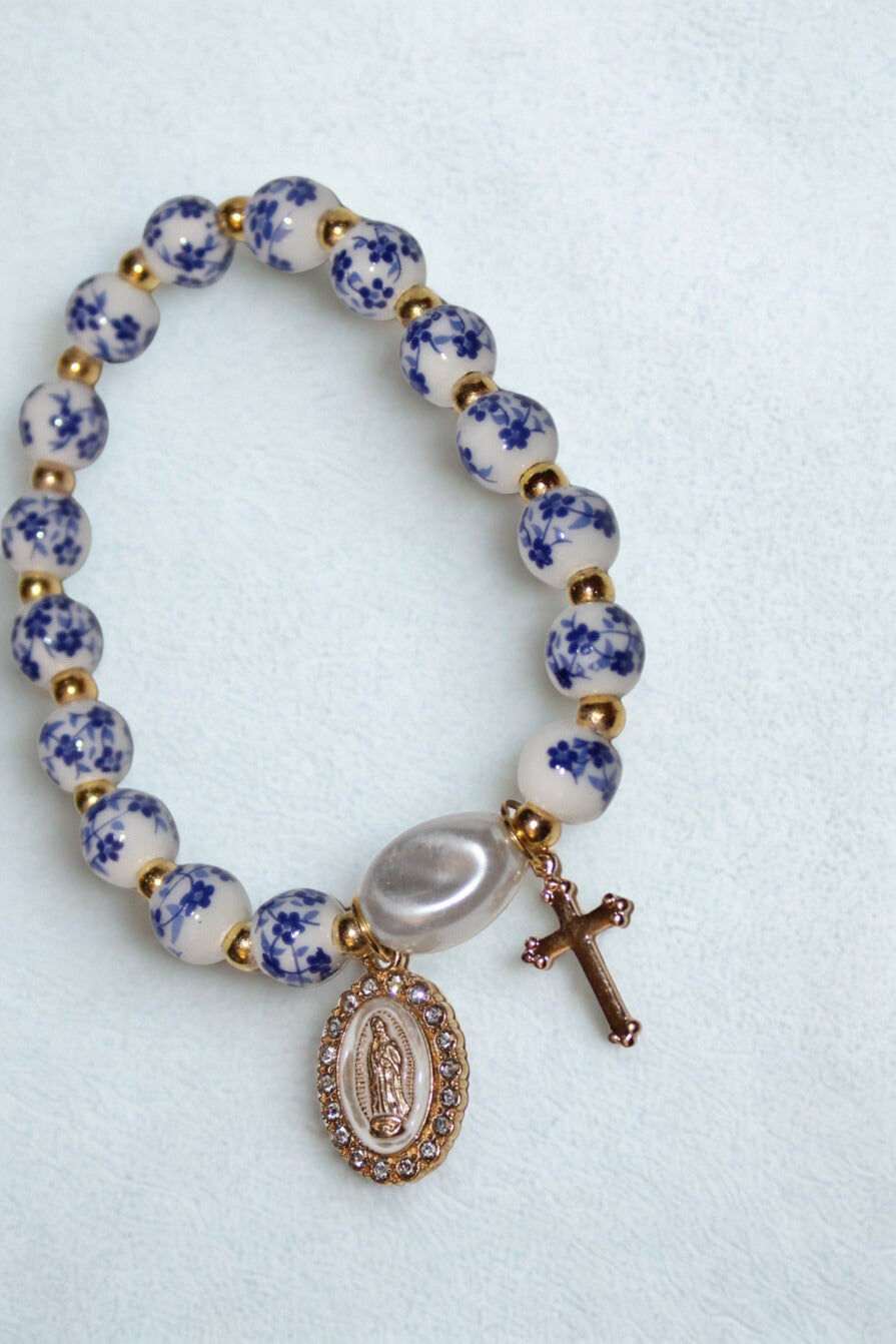 Divine Bloom Beaded Bracelet